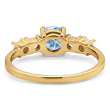 Five Stone Round Natural Stone Ring