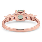 Five Stone Round Natural Stone Ring