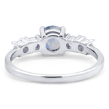 Five Stone Round Natural Stone Ring