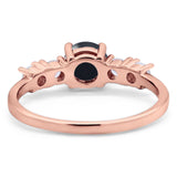 Five Stone Round Natural Stone Ring