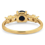 Five Stone Round Natural Stone Ring