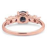 Five Stone Round Natural Stone Ring