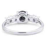 Five Stone Round Natural Stone Ring