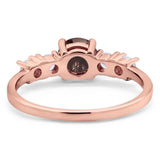 Five Stone Round Natural Stone Ring