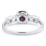 Five Stone Round Natural Stone Ring