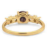 Five Stone Round Natural Stone Ring