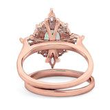 Two Piece Oval Natural Stone Bridal Ring