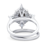 Two Piece Oval Natural Stone Bridal Ring