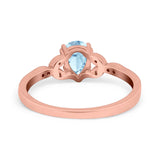 Pear Teardrop Natural Stone Floral Ring