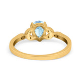 Pear Teardrop Natural Stone Floral Ring