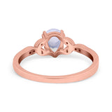 Pear Teardrop Natural Stone Floral Ring