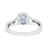 Pear Teardrop Natural Stone Floral Ring