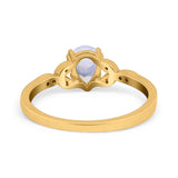 Pear Teardrop Natural Stone Floral Ring