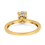 Art Deco Oval Natural Stone Wedding Ring