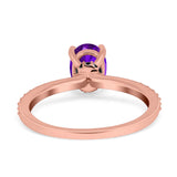 Art Deco Oval Natural Stone Wedding Ring