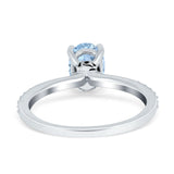 Art Deco Oval Natural Stone Wedding Ring