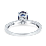 Vintage Style Oval Natural Stone Ring