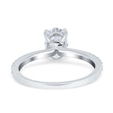 Vintage Style Oval Natural Stone Ring