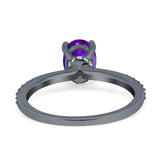 Vintage Style Oval Natural Stone Ring