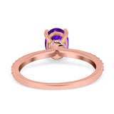 Vintage Style Oval Natural Stone Ring