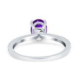 Vintage Style Oval Natural Stone Ring