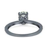 Vintage Style Oval Natural Stone Ring