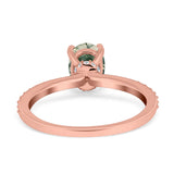Vintage Style Oval Natural Stone Ring