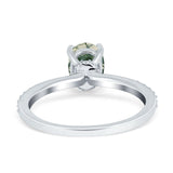 Vintage Style Oval Natural Stone Ring