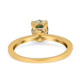 Vintage Style Oval Natural Stone Ring