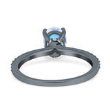 Vintage Style Oval Natural Stone Ring