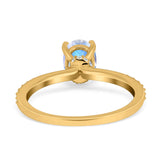 Vintage Style Oval Natural Stone Ring