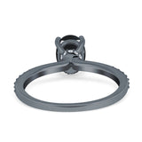 Vintage Style Oval Natural Stone Ring