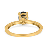 Vintage Style Oval Natural Stone Ring
