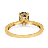 Vintage Style Oval Natural Stone Ring