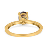 Vintage Style Oval Natural Stone Ring