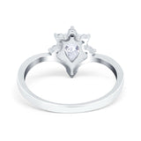 Pear Teardrop Natural Stone Chevron Ring