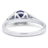 Art Deco Round Natural Stone Wedding Ring