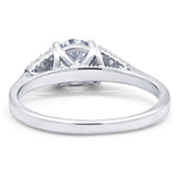 Art Deco Round Natural Stone Wedding Ring