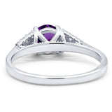 Art Deco Round Natural Stone Wedding Ring