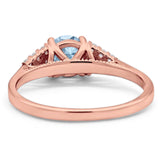 Art Deco Round Natural Stone Wedding Ring