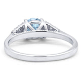 Art Deco Round Natural Stone Wedding Ring