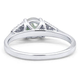 Art Deco Round Natural Stone Wedding Ring