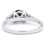 Art Deco Round Natural Stone Wedding Ring