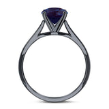Art Deco Oval Natural Stone Solitaire Ring