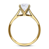 Art Deco Oval Natural Stone Solitaire Ring