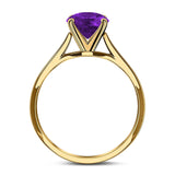 Art Deco Oval Natural Stone Solitaire Ring