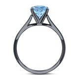 Art Deco Oval Natural Stone Solitaire Ring