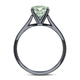 Art Deco Oval Natural Stone Solitaire Ring