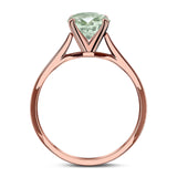 Art Deco Oval Natural Stone Solitaire Ring