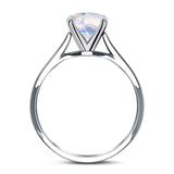 Art Deco Oval Natural Stone Solitaire Ring
